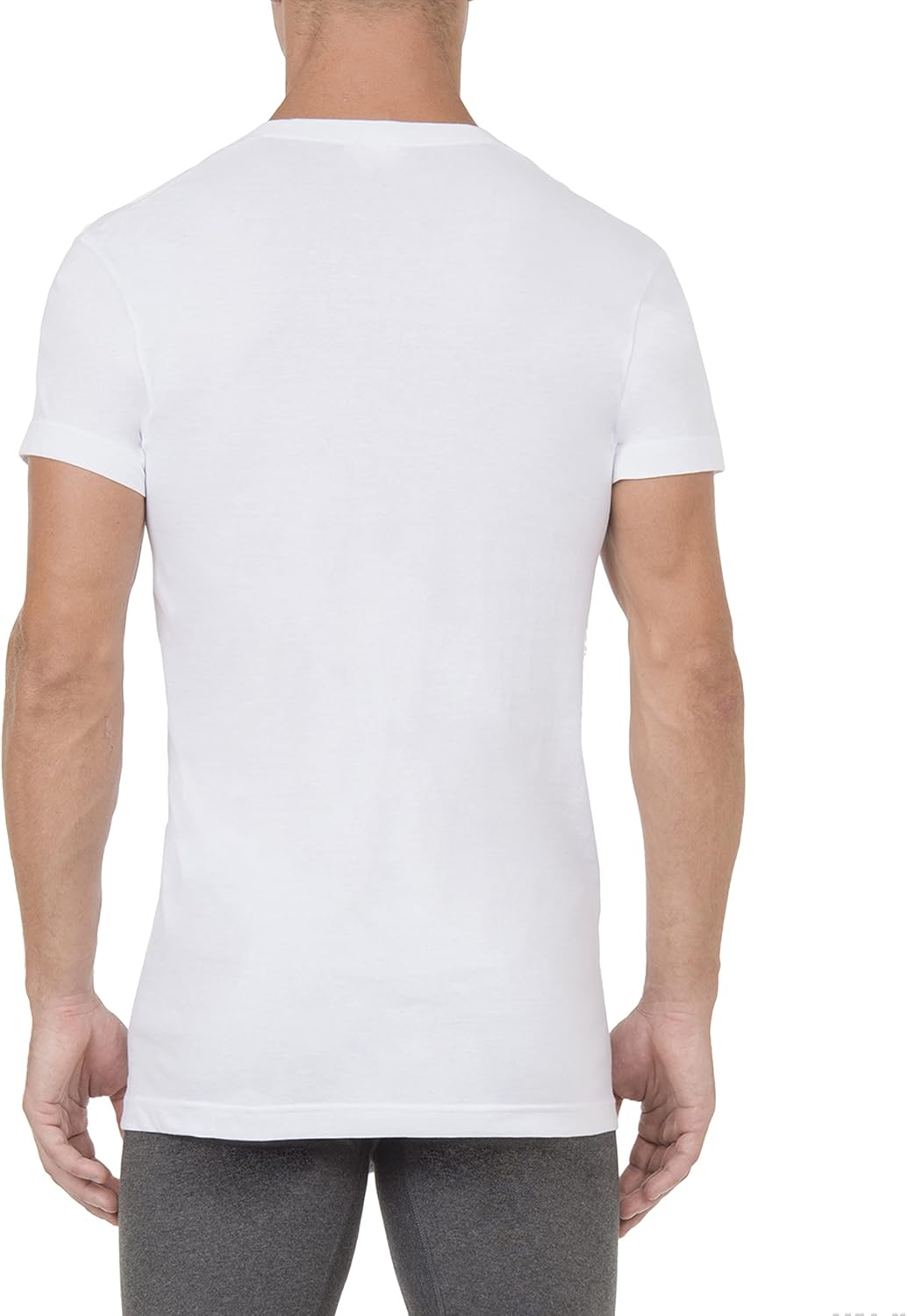 2(X) IST Mens Essential Cotton Slim Fit Deep V-Neck T-Shirt 3-Pack - Image 3