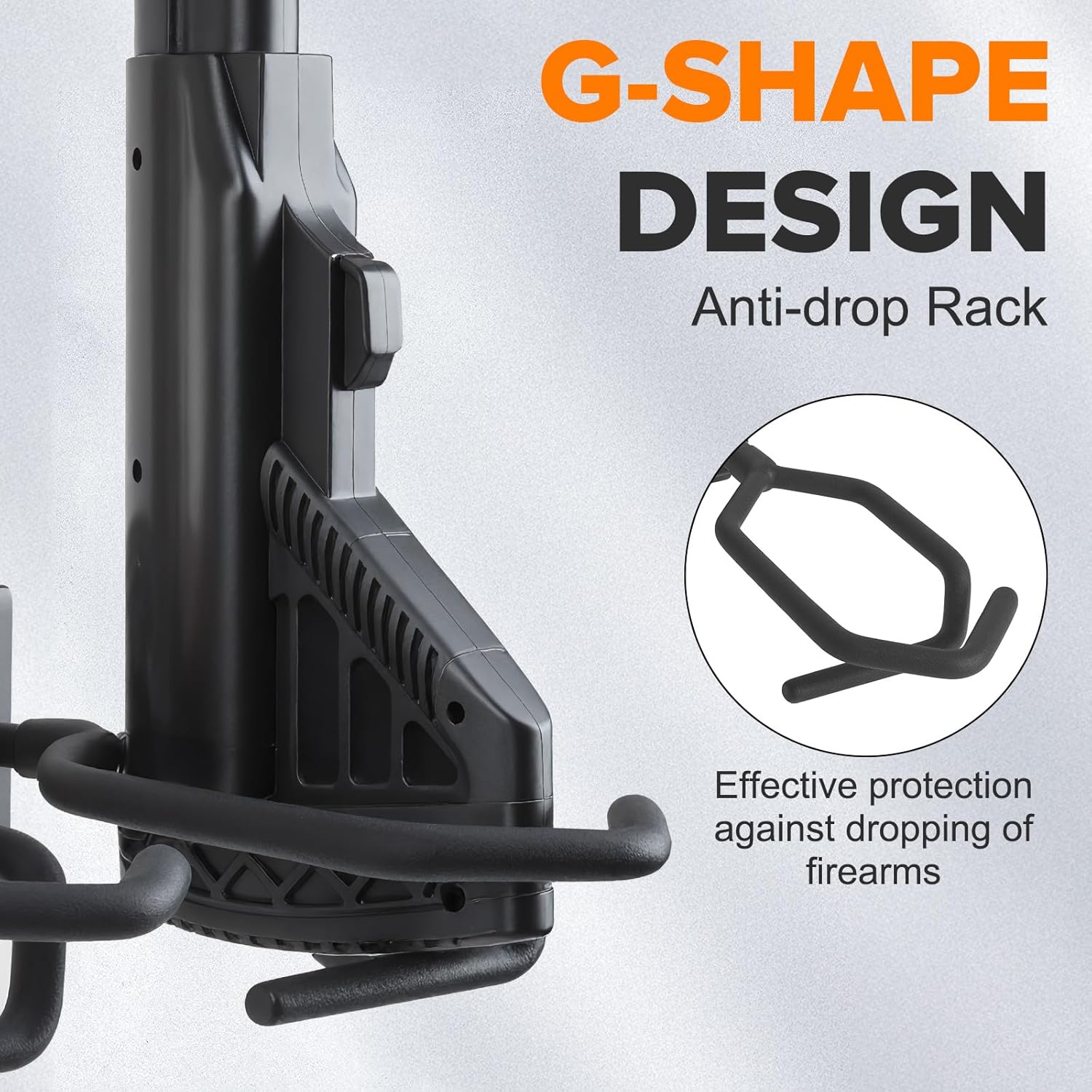 Gun Rack Wall Mount, Indoor Metal Gun Rack, Adjustable Rifle Storage Holder with Soft Padding, Vertical Gun Display, for 12 Slot