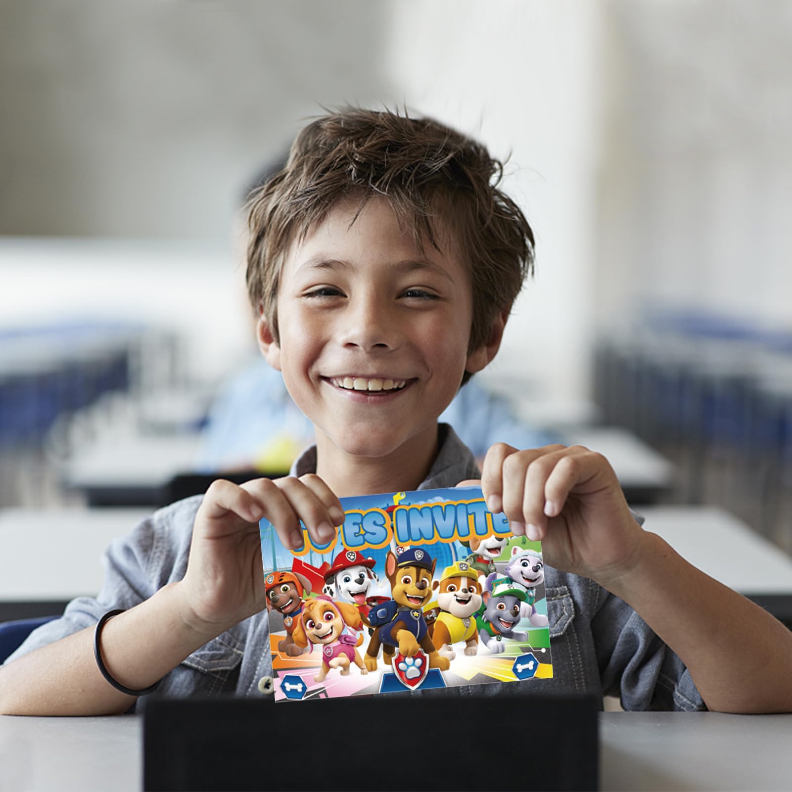 Cartes D'Invitation Anniversaire Enfant,12 Cartes D'Invitation