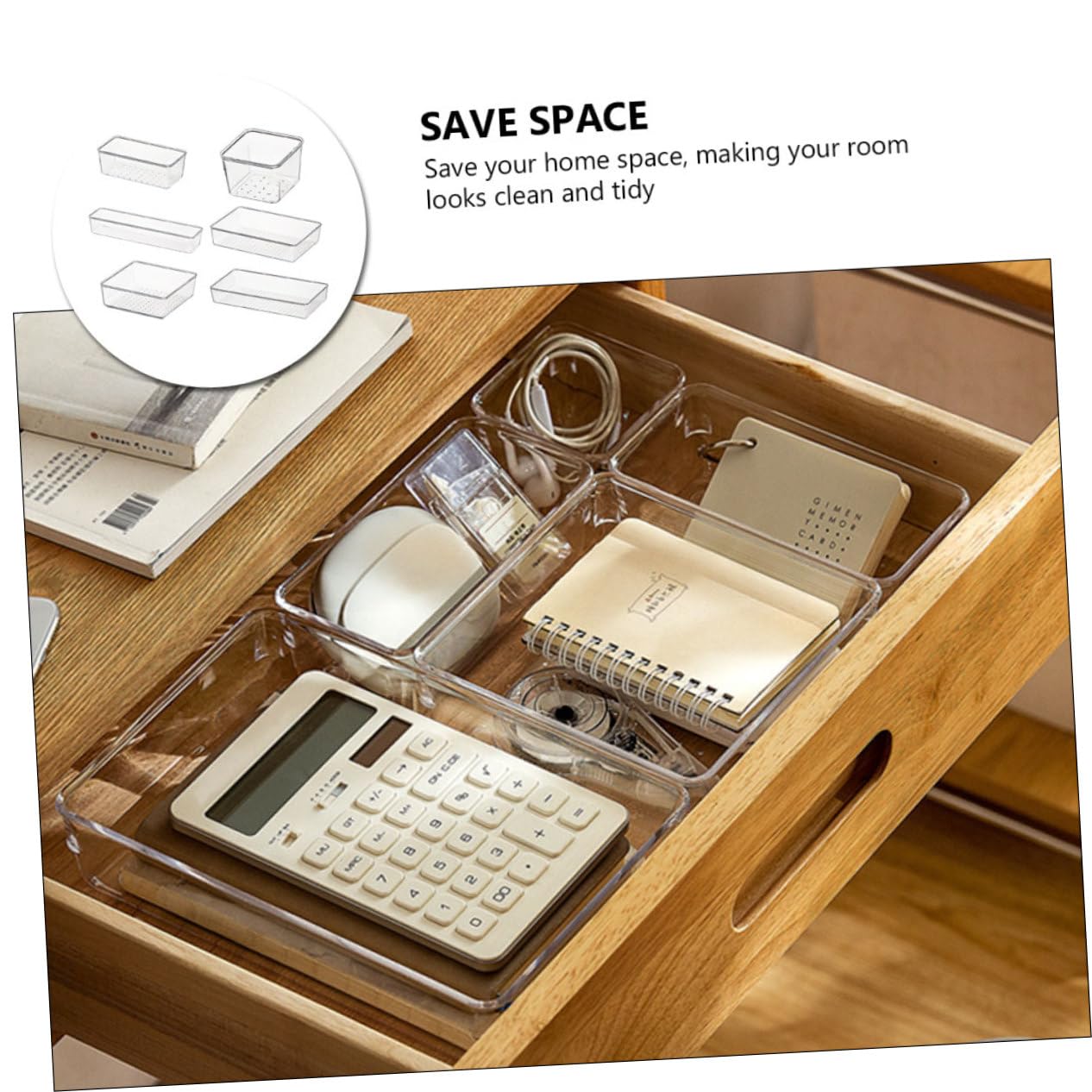 ABOOFAN 6pièces Boîte De Rangement Transparente Pour Divers Objets Organisateur De Maison Conteneur De Stockage Compact