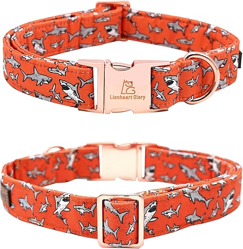 Miniatura 4 de Collar para perros Lionheart glory con estampado de tiburón, collar para perros hembras o machos, regalo para mascotas, collar ajustable para perros