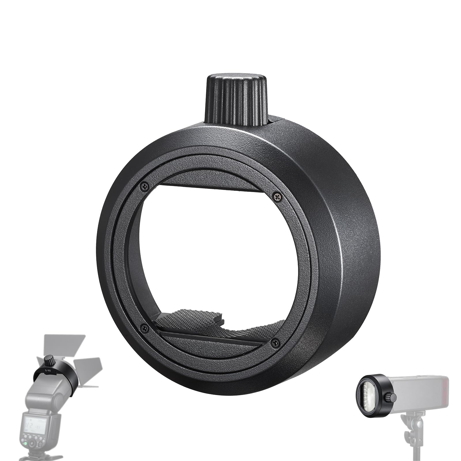 Godox S-R2 ulepszony adapter na uchwyt na lampę błyskową z okrągłą głowicą do mocowania na kamerze, do Godox AD200 AD200Pro AD200Pro II V860III V850III TT685II TT600 TT520II