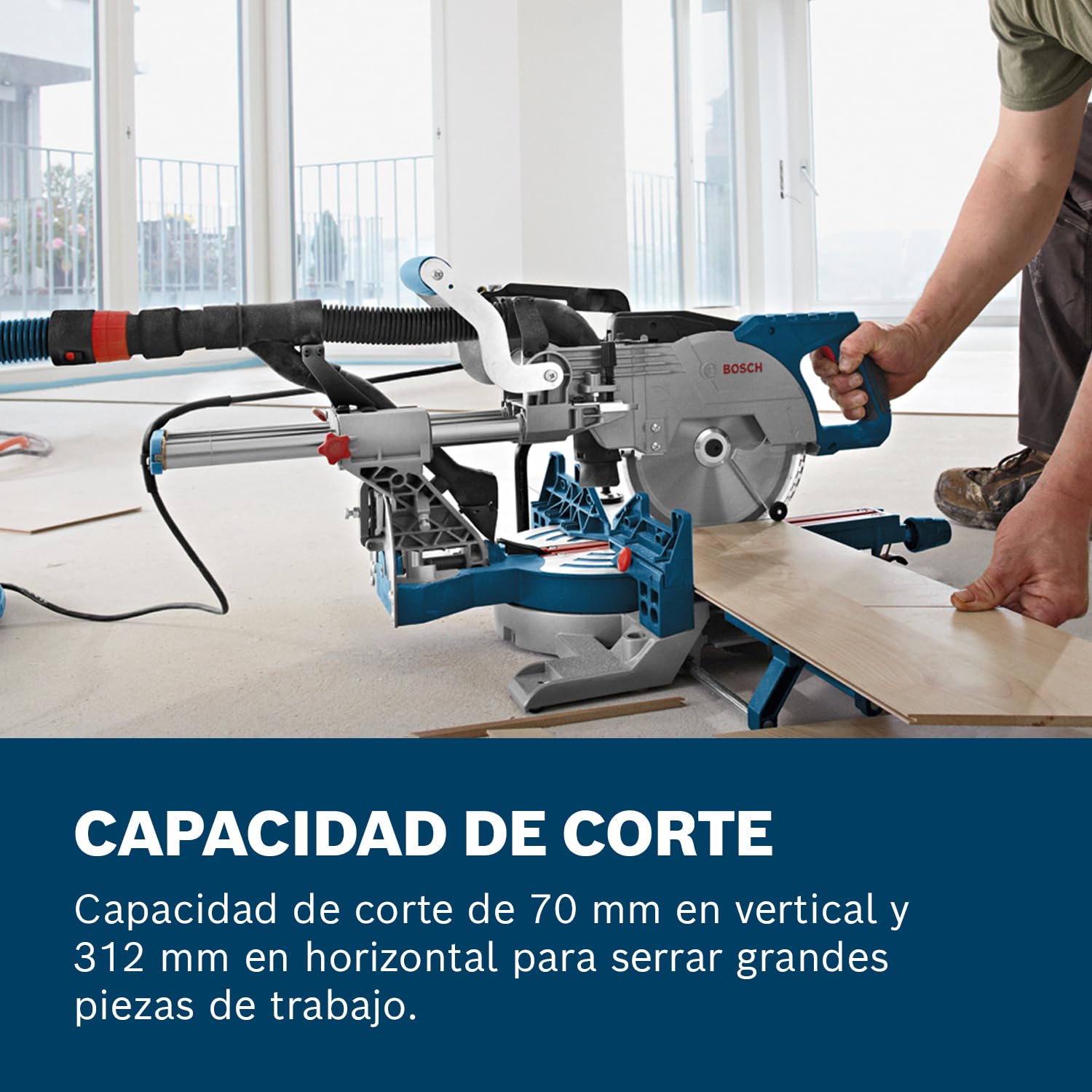 Bosch Professional ingletadora telescópica GCM 8 SJL (1600 W, Ø del disco de sierra: 216 mm)