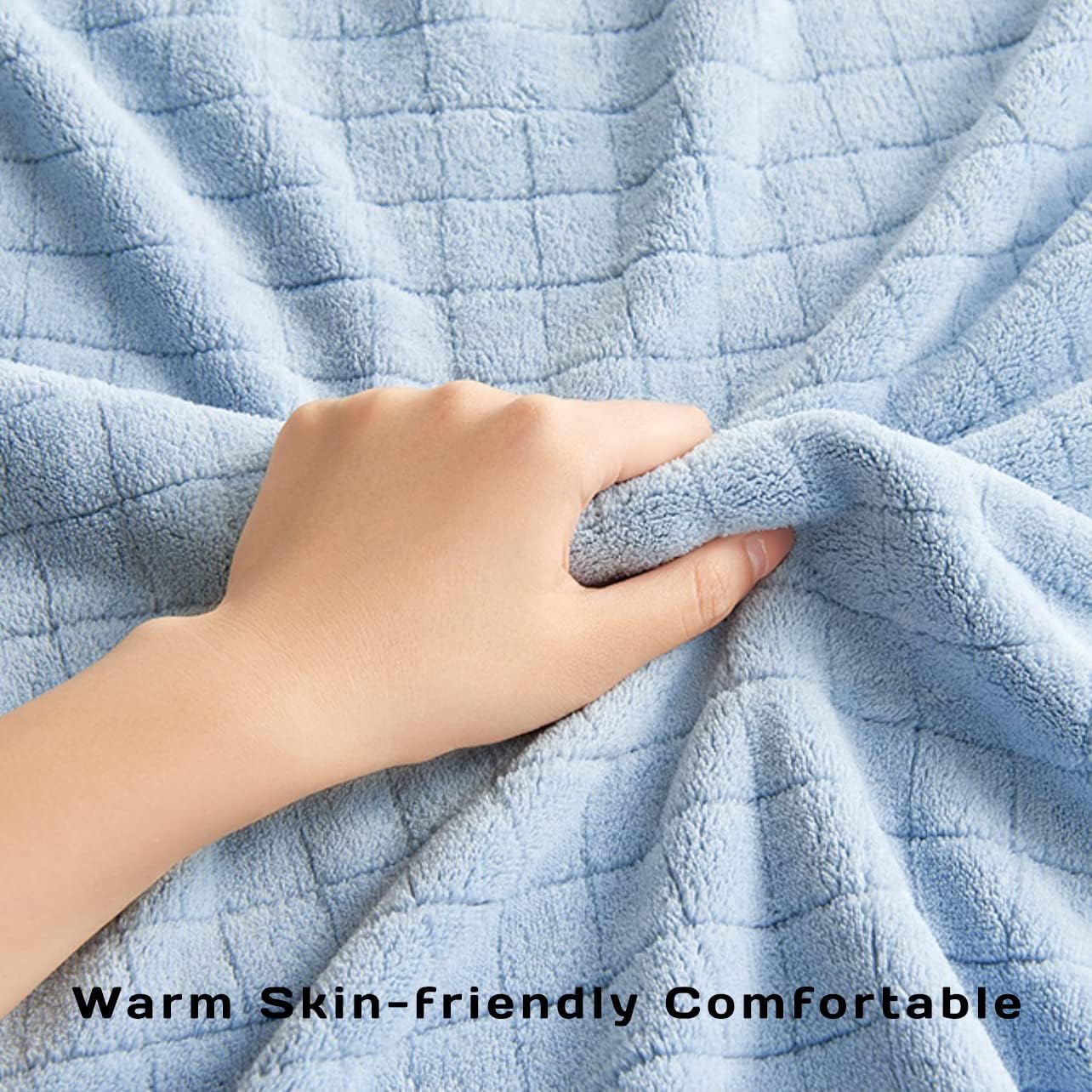 Blue Baby Hooded Towels Wrap for Boys Girls,Large Washcloths Absorbent Swimming Bathrobe,Ultra Soft Bath Towel for Babie(Elephant 41×41 INCH)