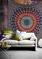 Vista 6 de raajsee - Tapiz azul turquesa - Tapices de mandala para colgar en la pared - Tapiz hippie para dormitorio, estética - Tamaño mediano