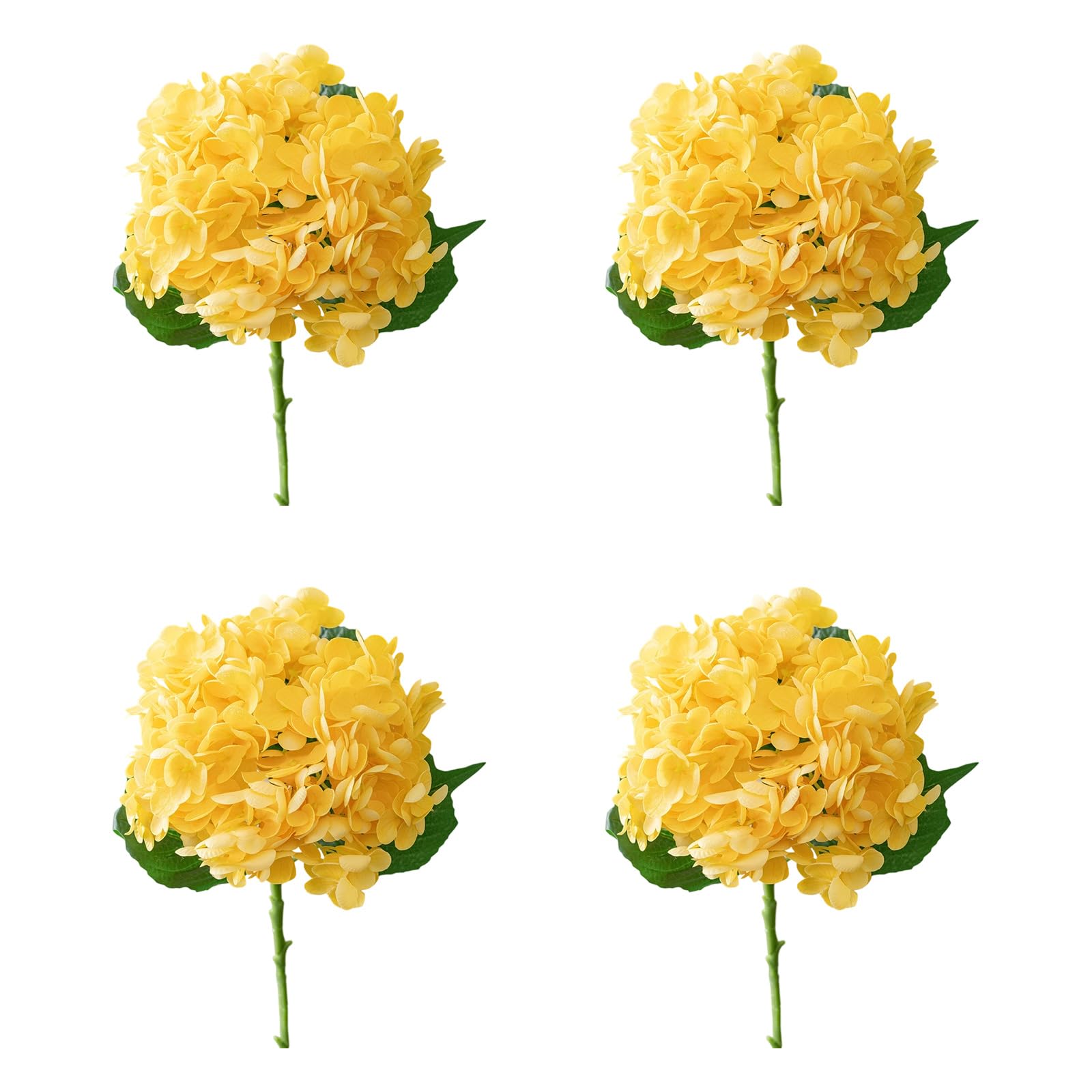 4x Realistic Hydrangea Height 50cm Washable Artificial Flowers for Indoor Outdoor Arrangements Buildable Hydrangea Centerpiece