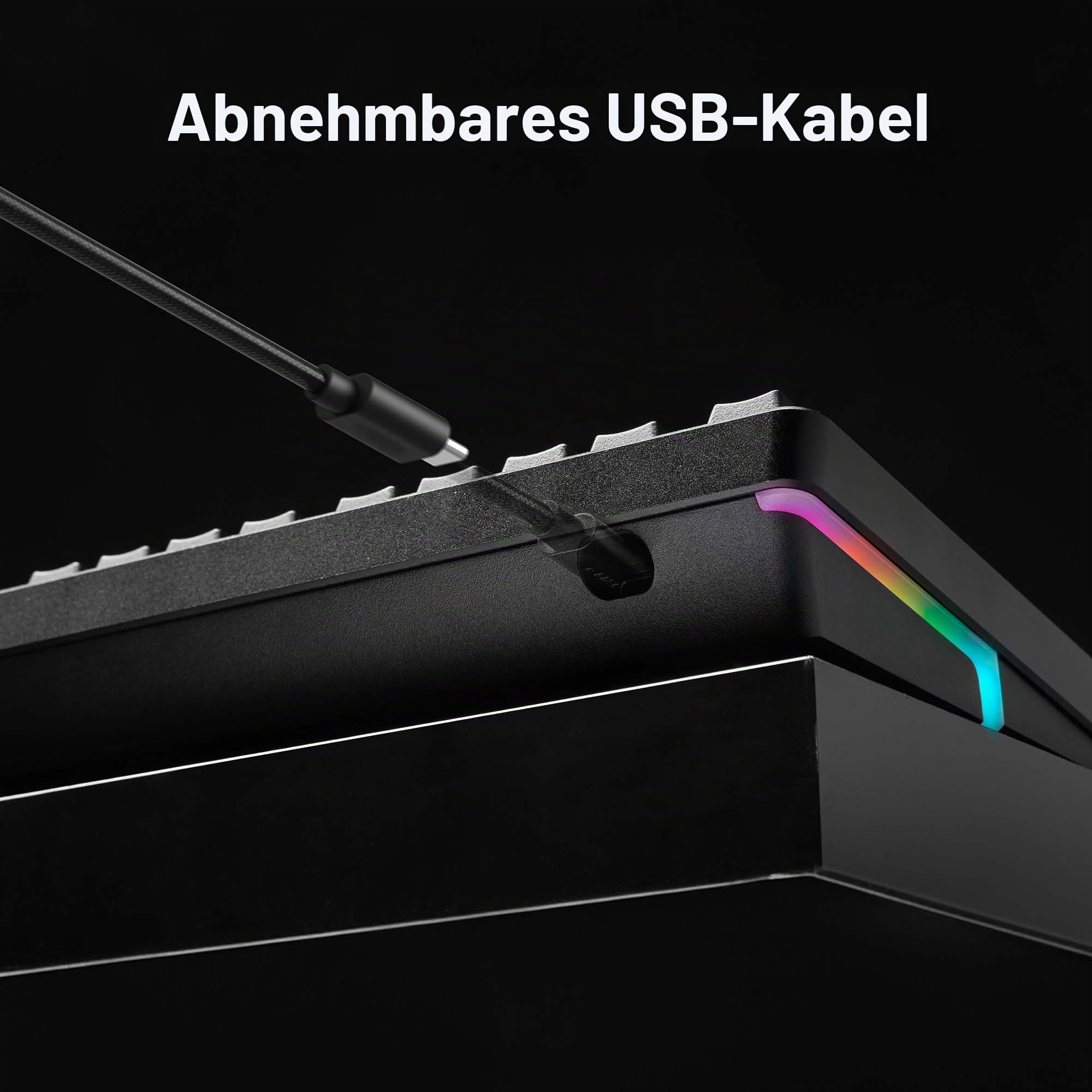 HyperX Alloy Rise – Hot-Swappable mechanische Gaming-Tastatur, PC, Umgebungslichtsensor, Dichtung montiert, lineare Schalter