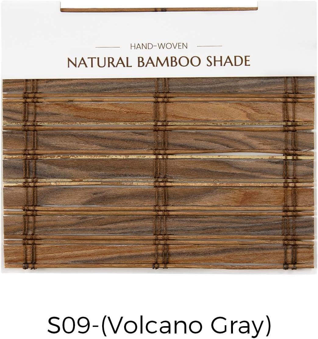 TWOPAGES Rae S Series Samples Natural Woven Bamboo Roman Shade Sample Book Swatches