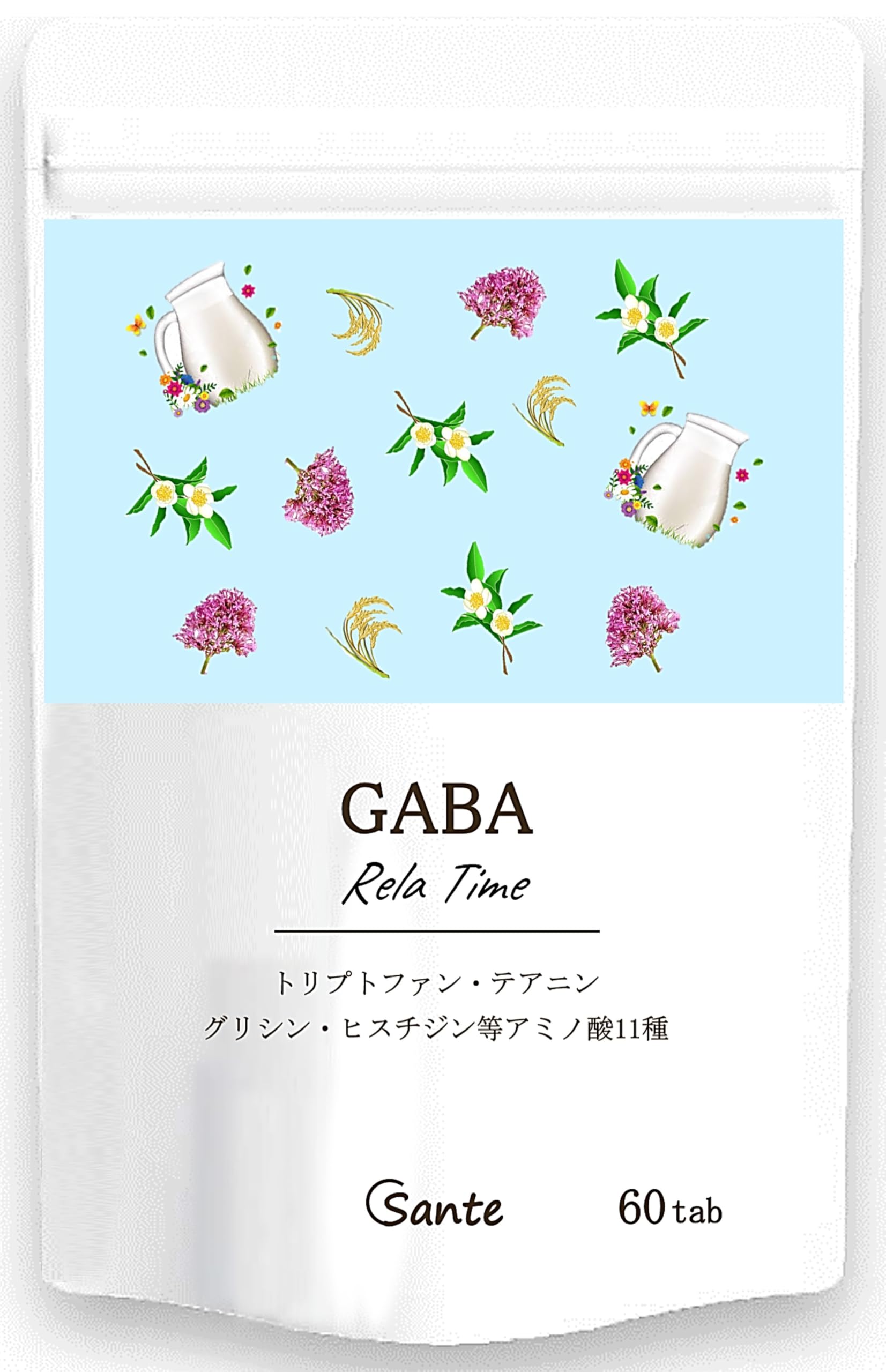 Amazon.co.jp: 日本サンテ リラックス タイム サプリ GABA 3600mg配合