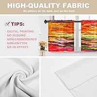 Vista 1103 de Cenefas de cocina modernas con patrón de cobre marrón dorado para ventanas, cenefas opacas abstractas de marcas de arañazos y cortinas opacas