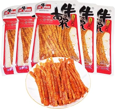 Latiao Spicy Strips-Spicy Gluten latiao Chinese Snacks 19.4oz Spicys Strips Chinese Special Classic Handmade Spicy Gluten Snack Food Vegetarian Snack -Pack of 5