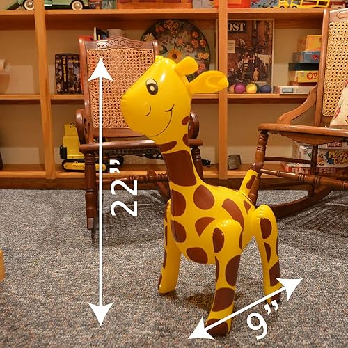 Miniatura 2 de Merrimax - Lindo juguete inflable de animales para niños - Decoraciones de cumpleaños de animales de granja, decoraciones de fiesta temática de