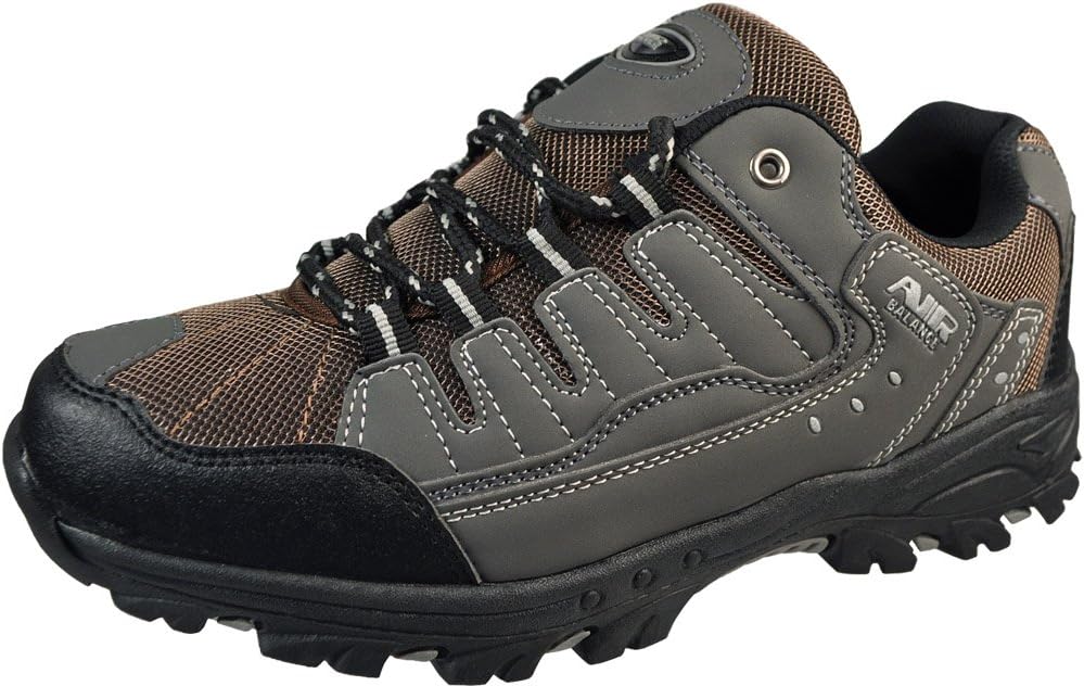 Air Balance Boys Dark Grey/Brown Hiking Shoes