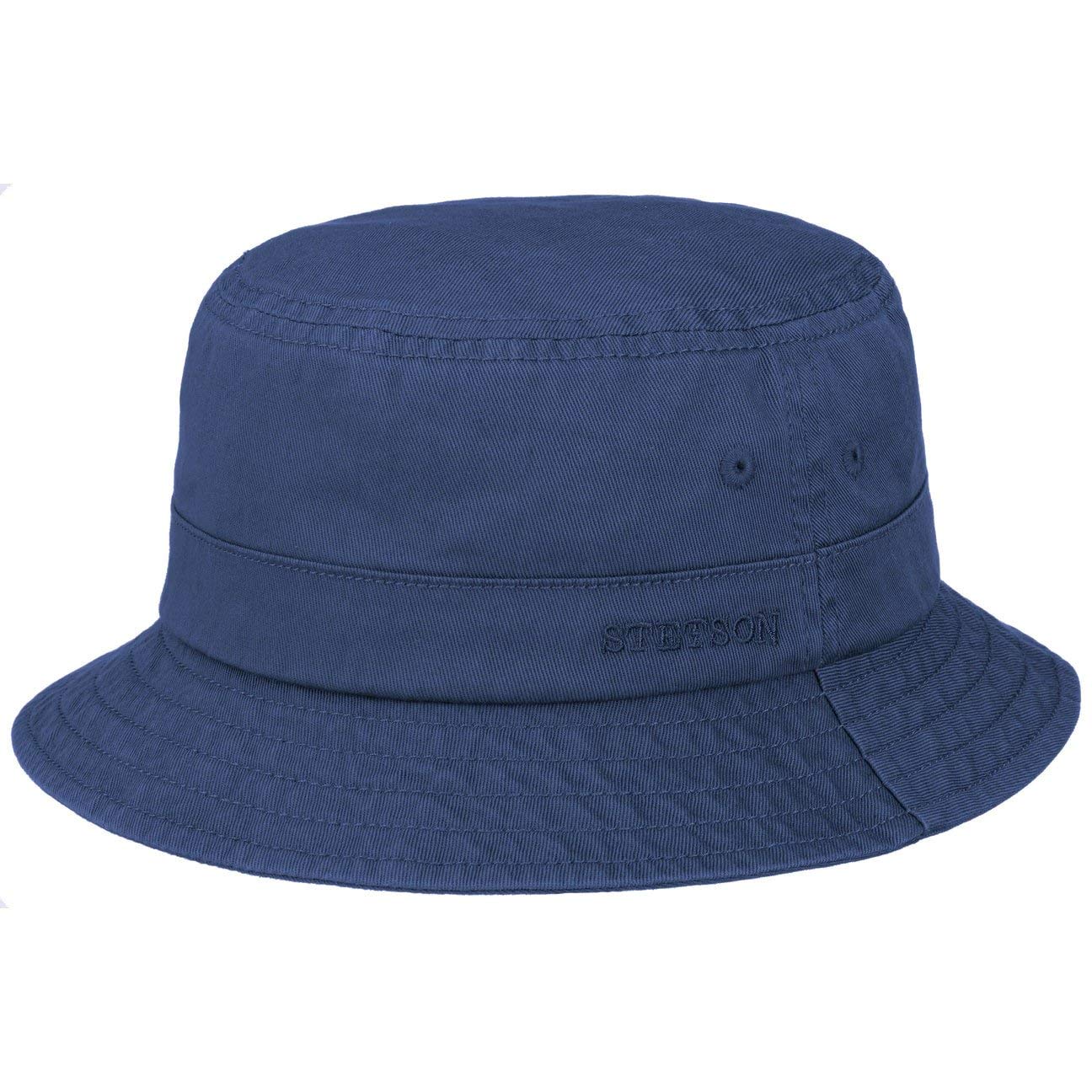 Stetson Unisex Navy Twill Bucket Hat With Uv Protection By