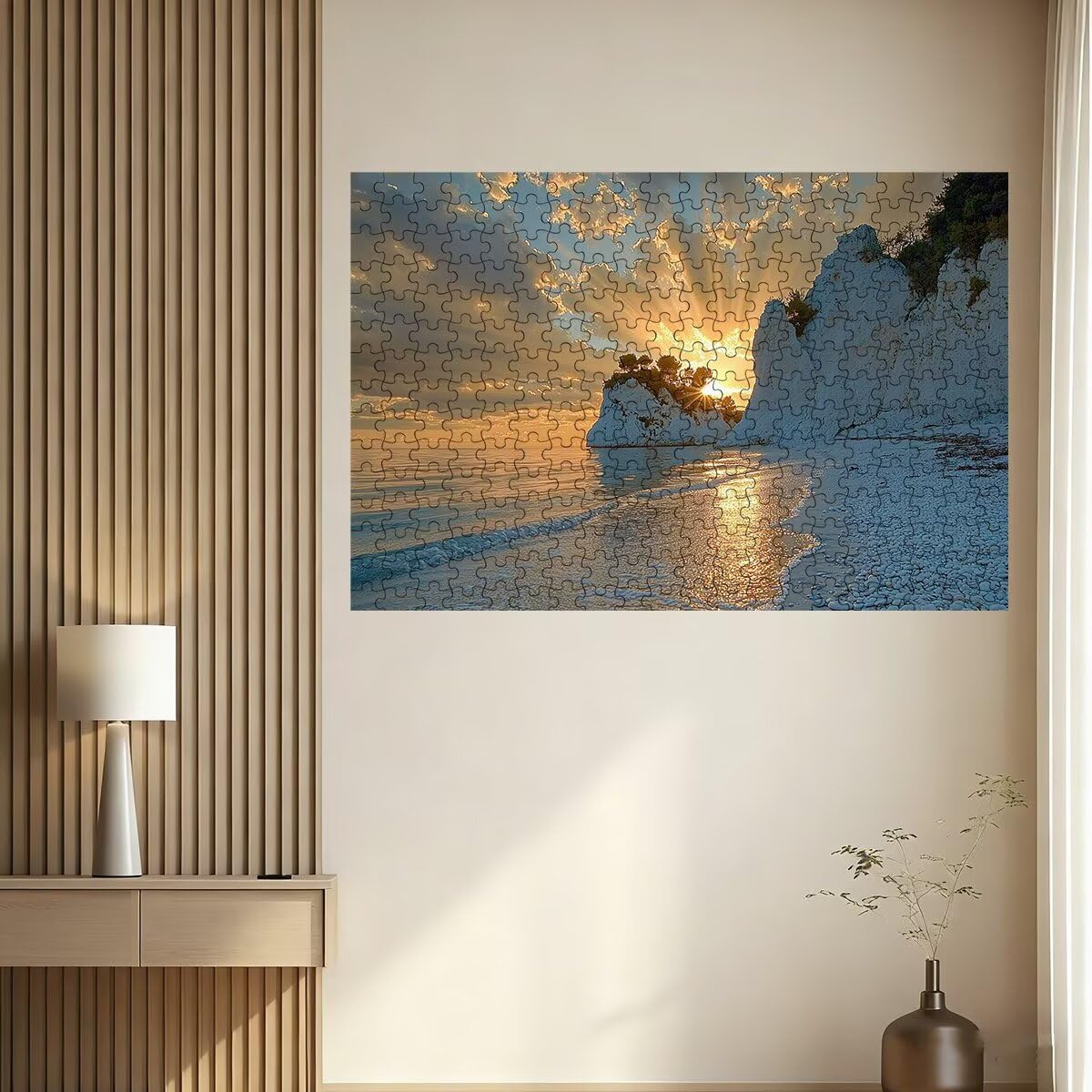 Puzzle 2000 Pezzi Paesaggi, Puzzle Spiaggia per Adulti, Puzzles in Legno Intrattenimento Creativo, Divertimento, Puzzles Educativi Classici con Confezione di Alta Qualità Idea Regalo Donna Decor -2496