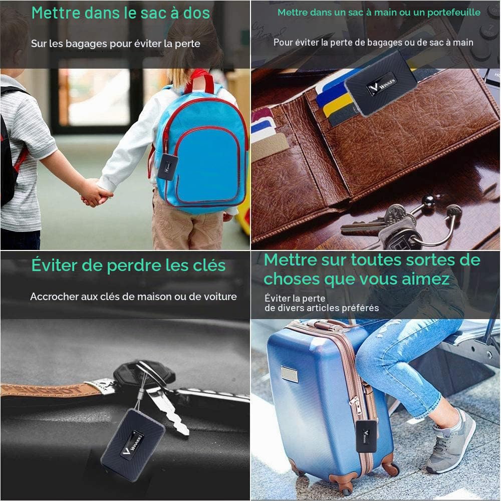 Tracker GPS Enfant Mini 4G avec Carte SIM Traceur GPS App Gratuite pour Voiture/Enfants/Personnes âgées Traqueur GPS Voiture Suivi Historique sur 6 Mois Mini Tracker GPS Magnétique, étanche TK913