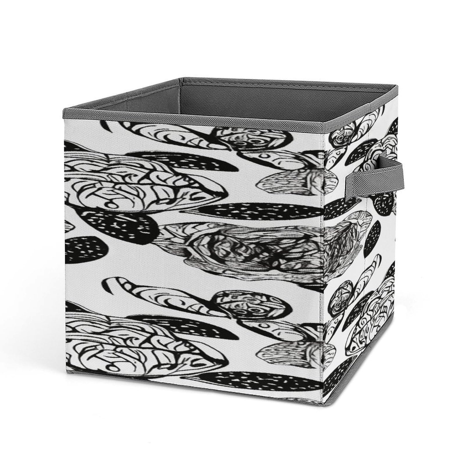 LZQPOEAS Animals Sea Turtles Storage Bins with Handle Large Capacity Stackable Cube Storage Bins Sturdy Fabric Closet Organizers for Shelves Decorative Foldable Storage Boxes