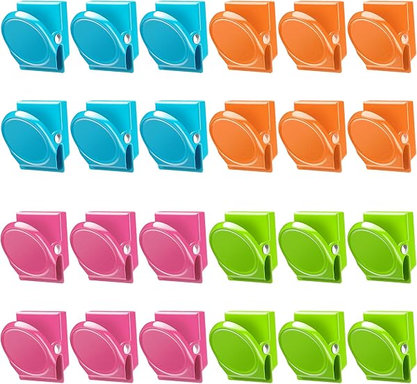 VICNOVA Magnetic Clips, Magnetic Metal Chip Clips Fridge Magnets Refrigerator Whiteboard Locker Magnets Heavy Duty Clip