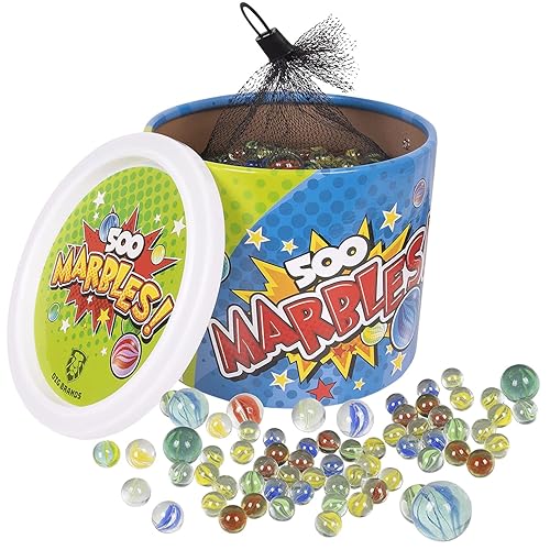 500 Pack Assorted Marbles Fun Retro Toys I Classical Glass Marbles for Kids Marble Games I Retro Games Marbles Bulk Set I Nostalgic Bulk Marbles Kids Toys for Party Favors, Fish Tank & Vase Filler - 500 Pack Marbles