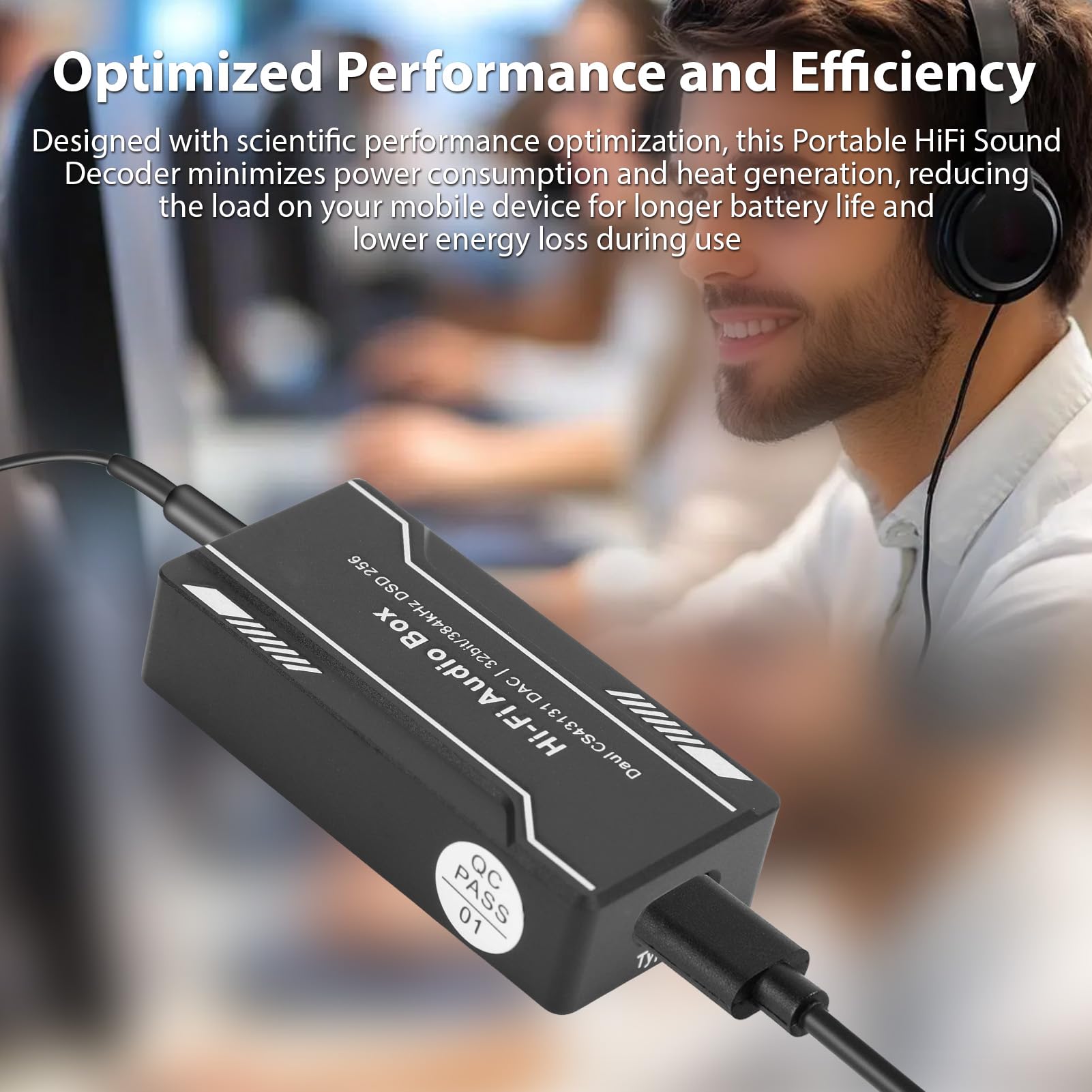 Wzmacniacz Stereo, Przenośny Wzmacniacz Słuchawkowy DAC ze Zbalansowanym Wyjściem 4,4 Mm Dźwięk HiFi 220 MW do Kina Domowego Monitoring Studyjny Komputer Tablet Telefon Komórkowy