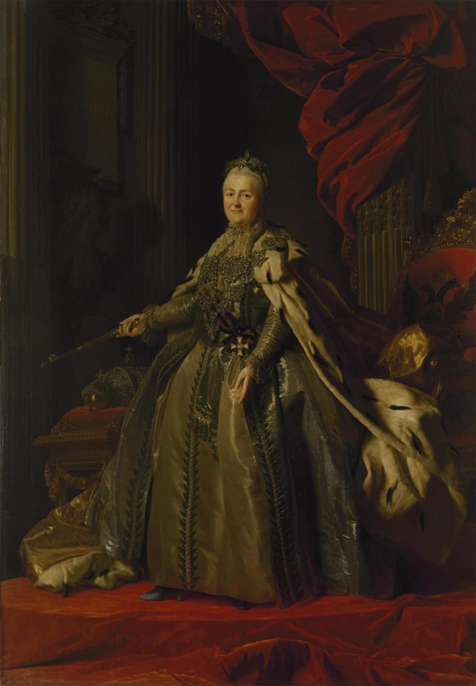 POSTERIIk Famous Animal Posters Vintage Picture Portrait of Catherine Ii by Alexander Roslin Modern Wall Decor for Home Decor 60x90cm