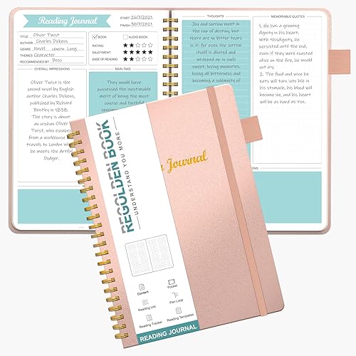 Diarios de lectura para amantes de los libros, diario de lectura de libros para que los lectores revisen y rastreen tu lectura, diario y