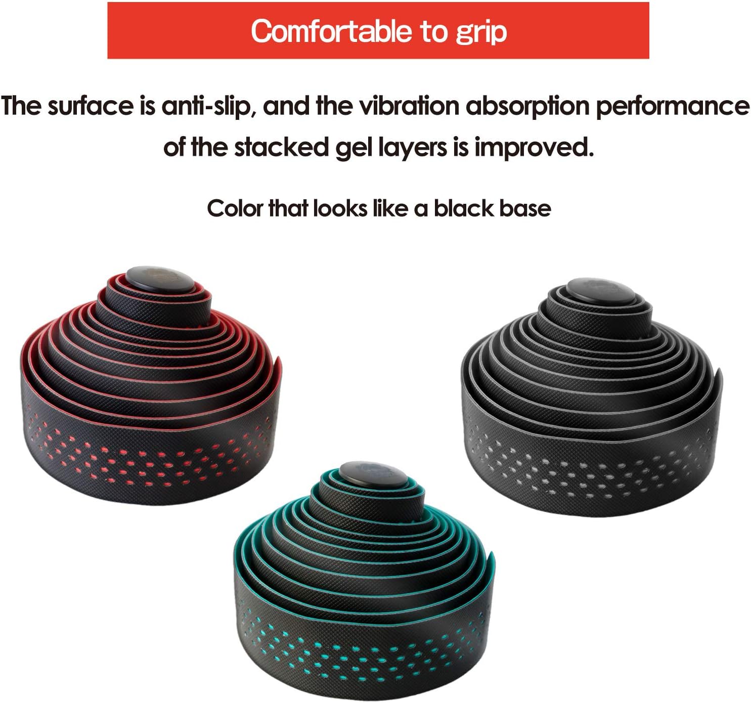 GORIX Bar Tape Handlebar Grip Wrap+2 Bar Plug 2 Color Road Mountain Bicycle Cycling(GX-063BD(Global Edition))
