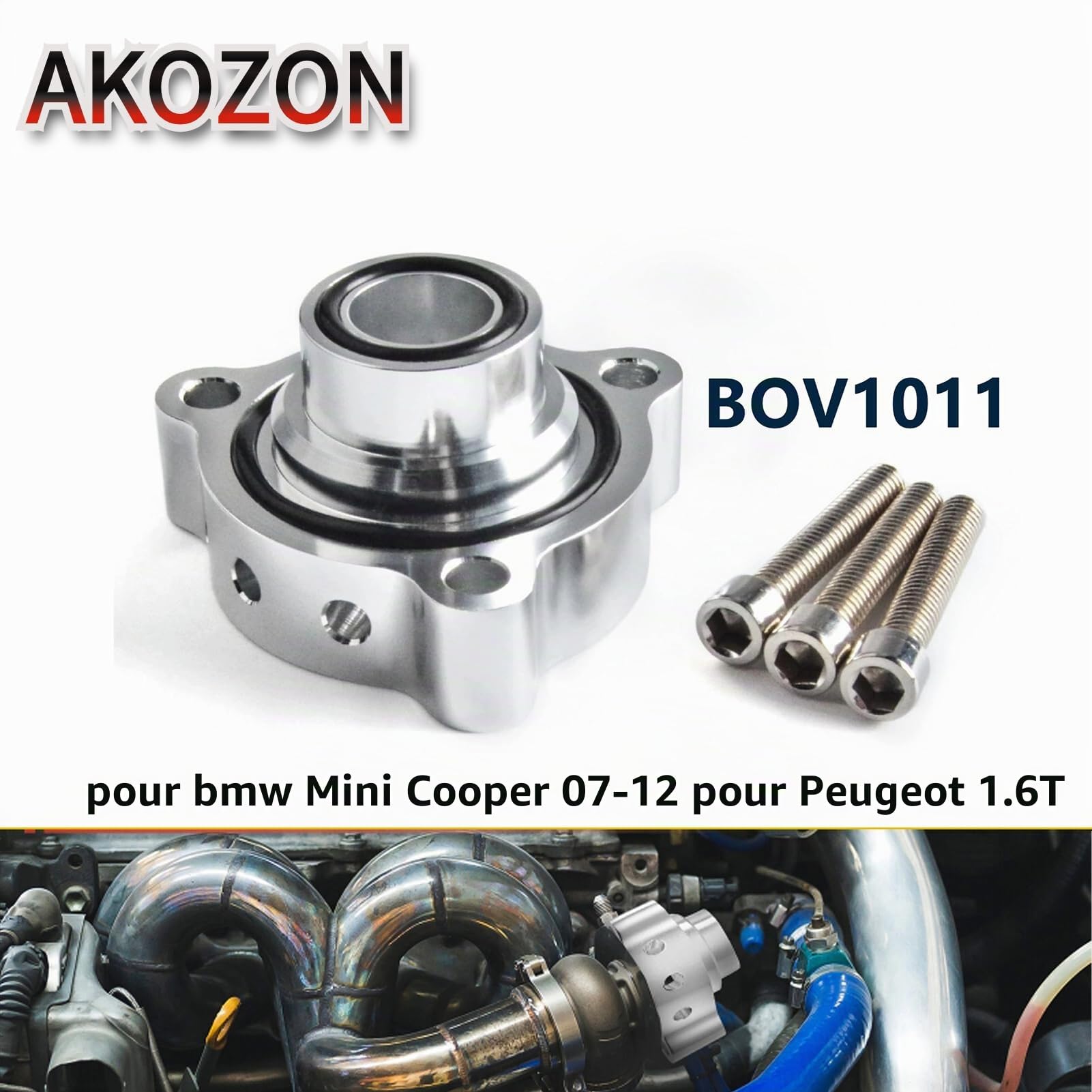 Blow Off Valve Dump Adaptateur BOV1011 pour moteurs 1.6 Turbo 207 GT GTI 307 & 308, pour Mini 2007-2012 R56 R57