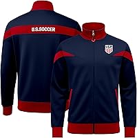 Vista 2 de Icon Sports Chaqueta de Entrenamiento con Licencia Oficial de la Federación de Fútbol de EE. UU. - Unisex Adulto