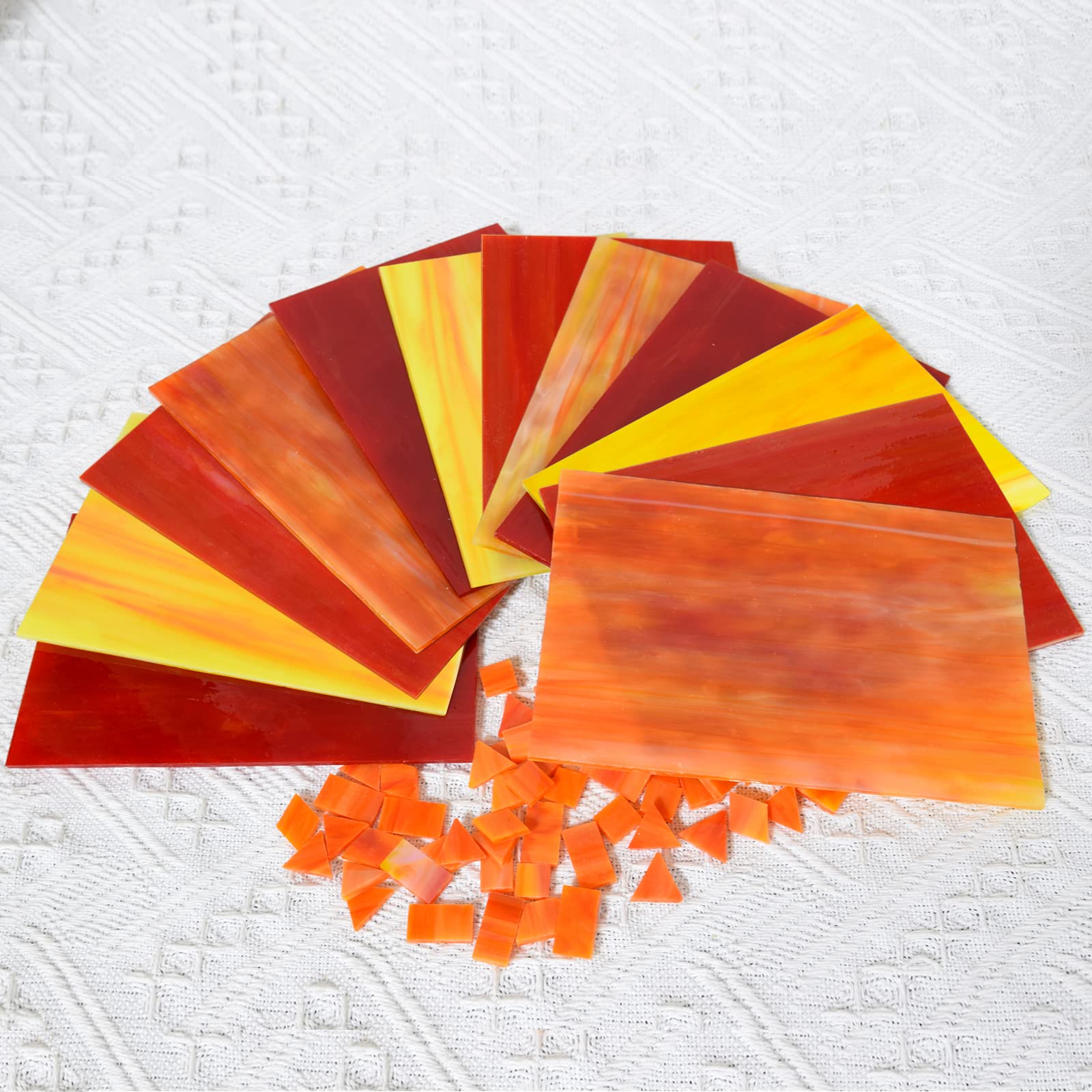 Pocoukate Buntglas Set 8-tlg. - 10,2x15,2cm Für Mosaik & Basteln