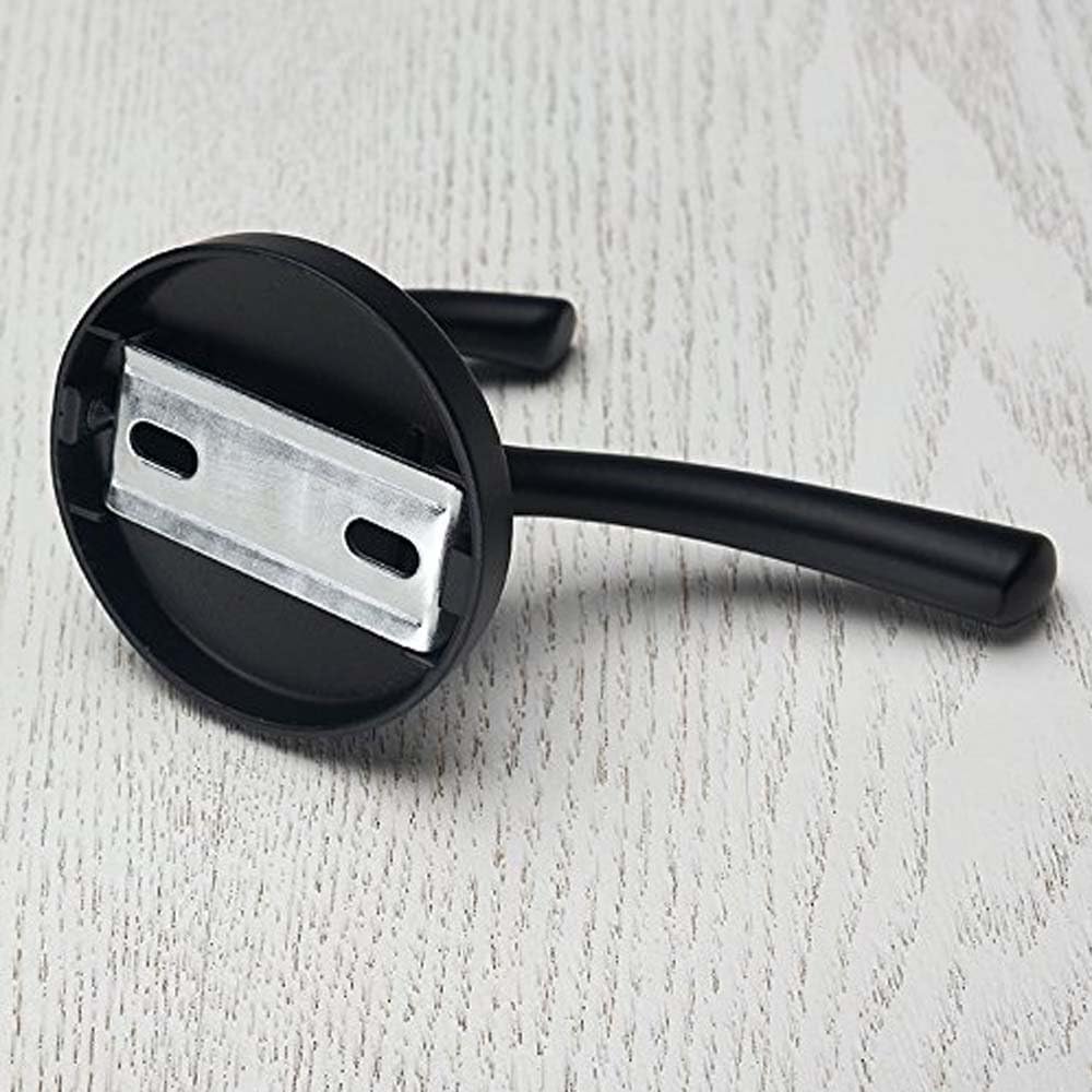 Mellewell Double Robe Hook Heavy Duty Towel Dispenser Bathroom Organizer Backpack Holder Wall Mounted Flat Black, 4-1/5 Inch, 09001-1 - - 