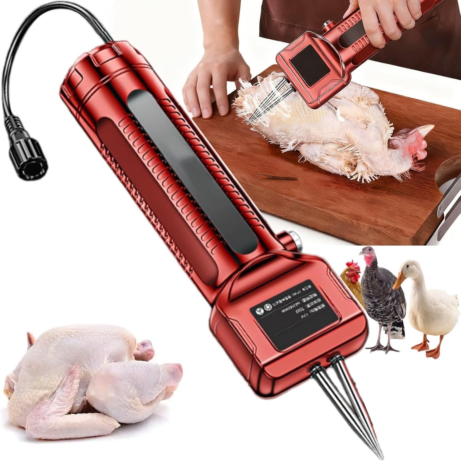 Plucker électrique pour volaille idéal pour préparer le poulet à la ferme
