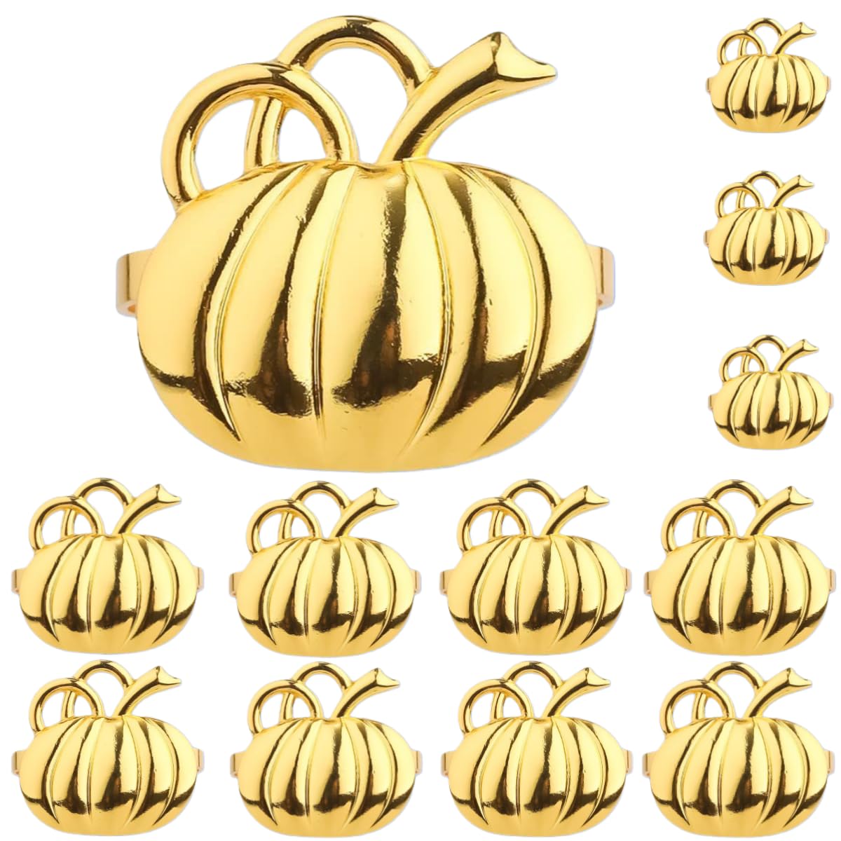 Tischdekoration 50Er Pack Kürbis Serviettenringe Hotel Geschenke Familienessen Dinnerparty Gold