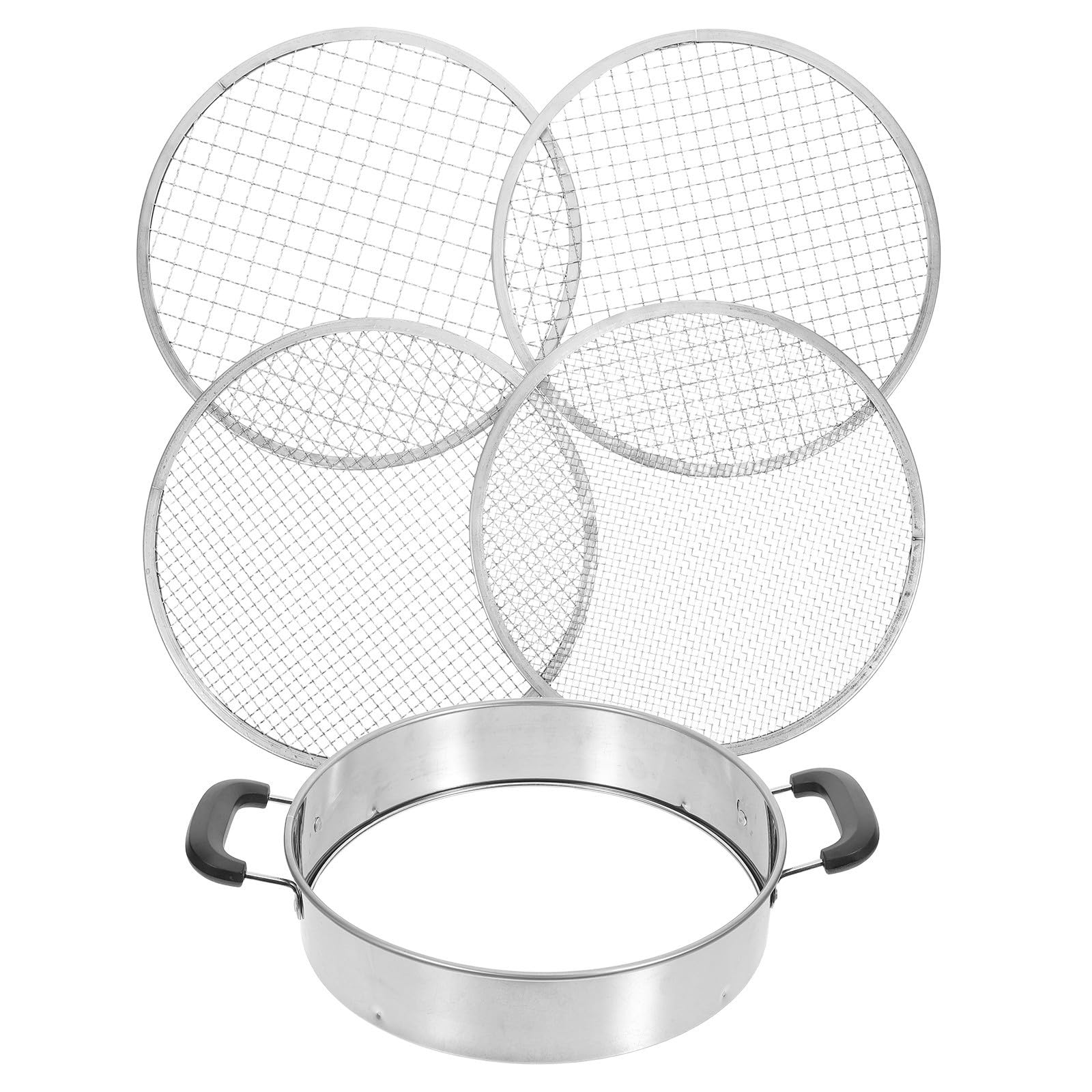 Setaccio per Terriccio con Manico, Acciaio Inox, 4 Griglie