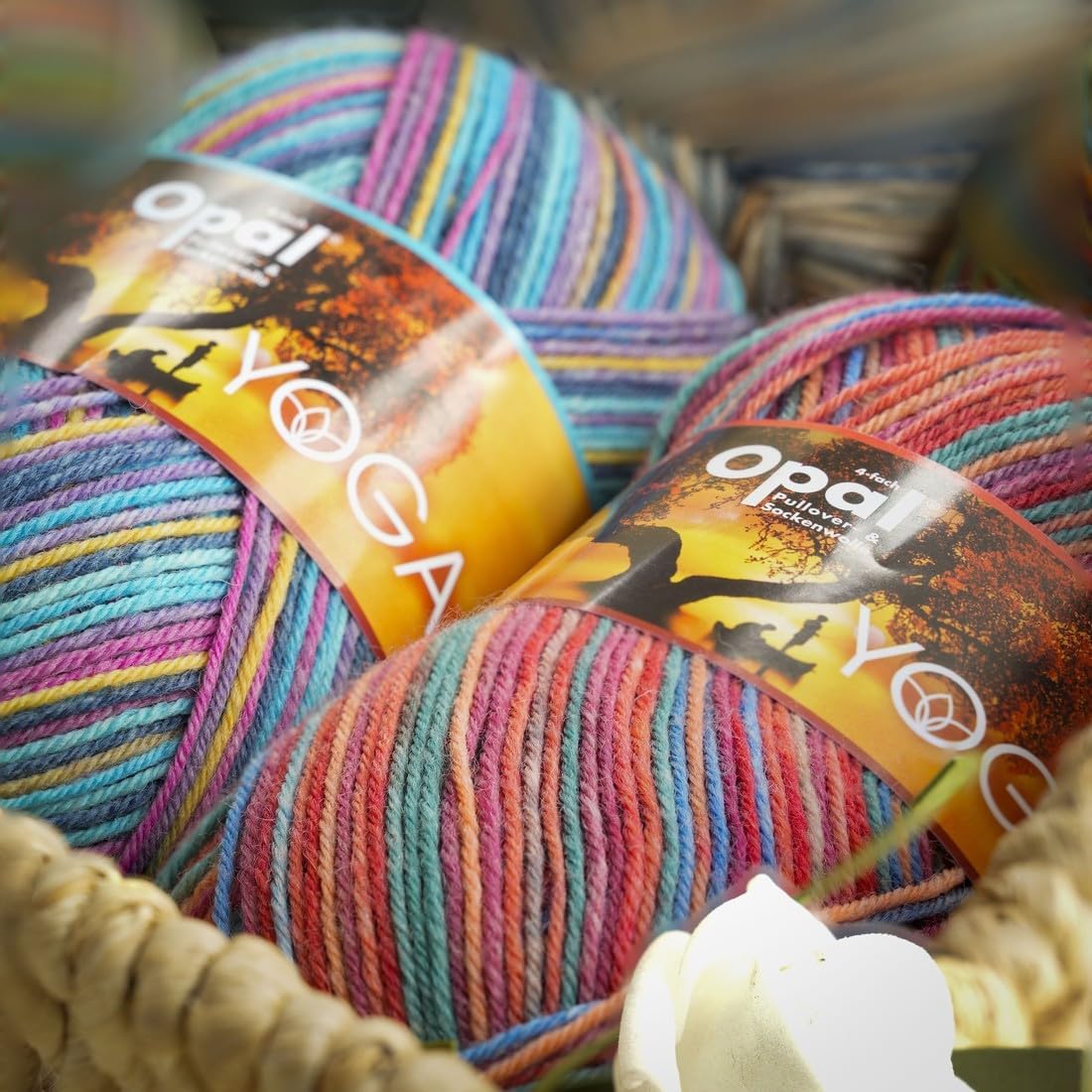 Opal Yoga Wool Sock Yarn, 100g Self-Patterning Knitting Yarn for Socks & Accessories (11662)