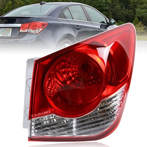 Luz trasera compatible con Chevrolet Cruze 2011-2015 Conjunto de lámpara de luces traseras derecha luz de freno del lado del pasajero reemplazar