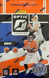 2021 Panini Donruss Optic NFL Football Retail Box (80 Cards Total) Exclusive One Hundred and Stars Parallels