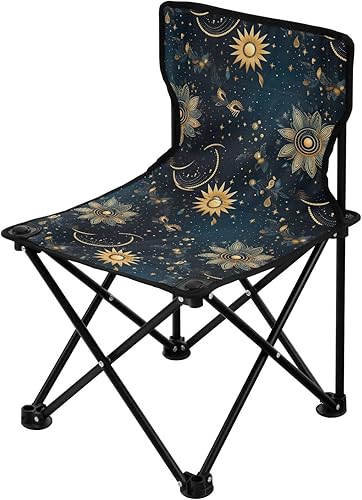 Outdoor Folding Sun Moon Boho Mandala Camping Chairs for Adults Portable Camping Chair Lightweight Lawn Chair 202a4913