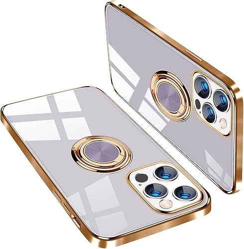 Funda compatible con iPhone 14 Pro Max de 018oz ultradelgada con soporte de anillo de 360 F marco de poliuretano termoplástico suave cuerpo completo