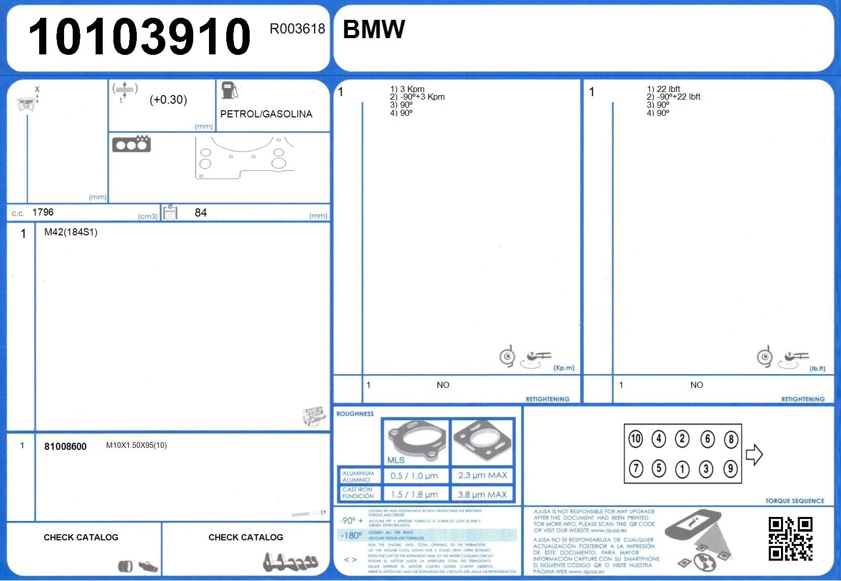Ajusa 50154500 Kit Completo Guarnizioni, Motore