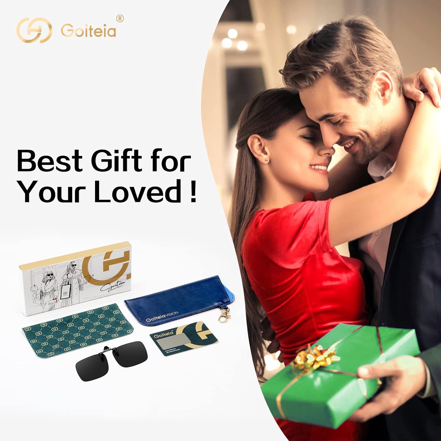 Goiteia Polarized Flip up Clip on Sunglasses over Prescription Glasses for Men Women-Upgraded No Blue Glare - Image 6