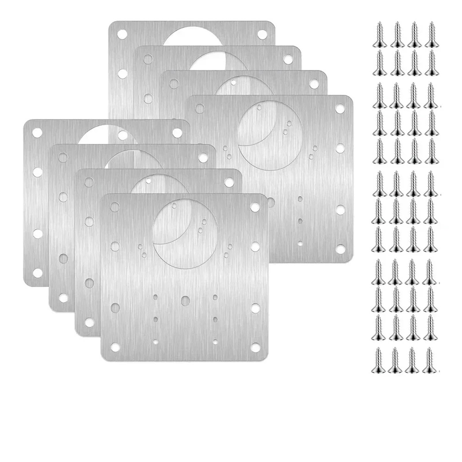 1/2/4/8pcs Hinge Stainless Steel Furniture Cabinet Door Hinge with Screw(4set (8pcs))