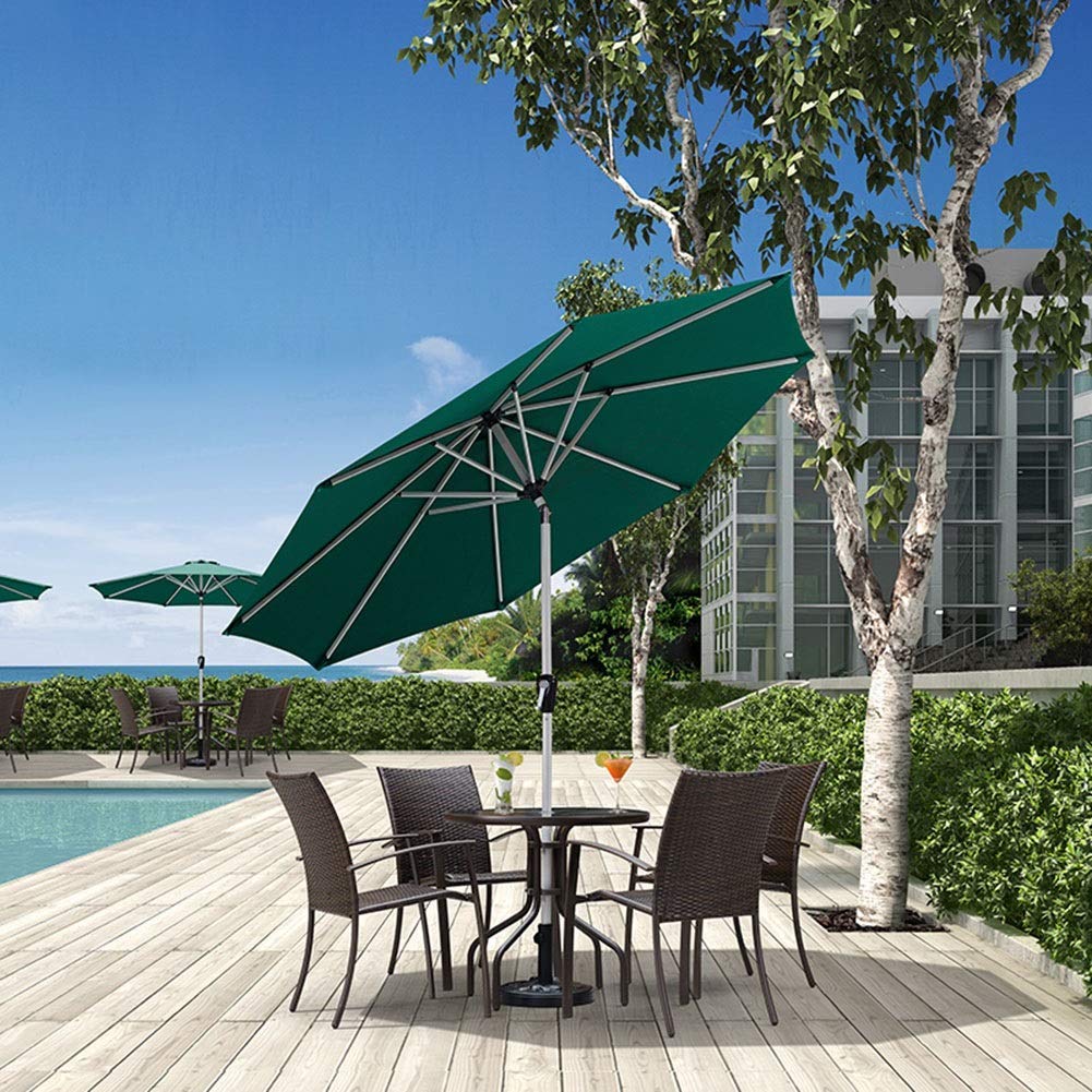 Parasol ogrodowy,Parasole Green Garden Patio Parasol stołowy z pochyleniem i korbą, idealny na podwórko, targ imprez komercyjnych na plaży, kemping, basen Przenośny parasol