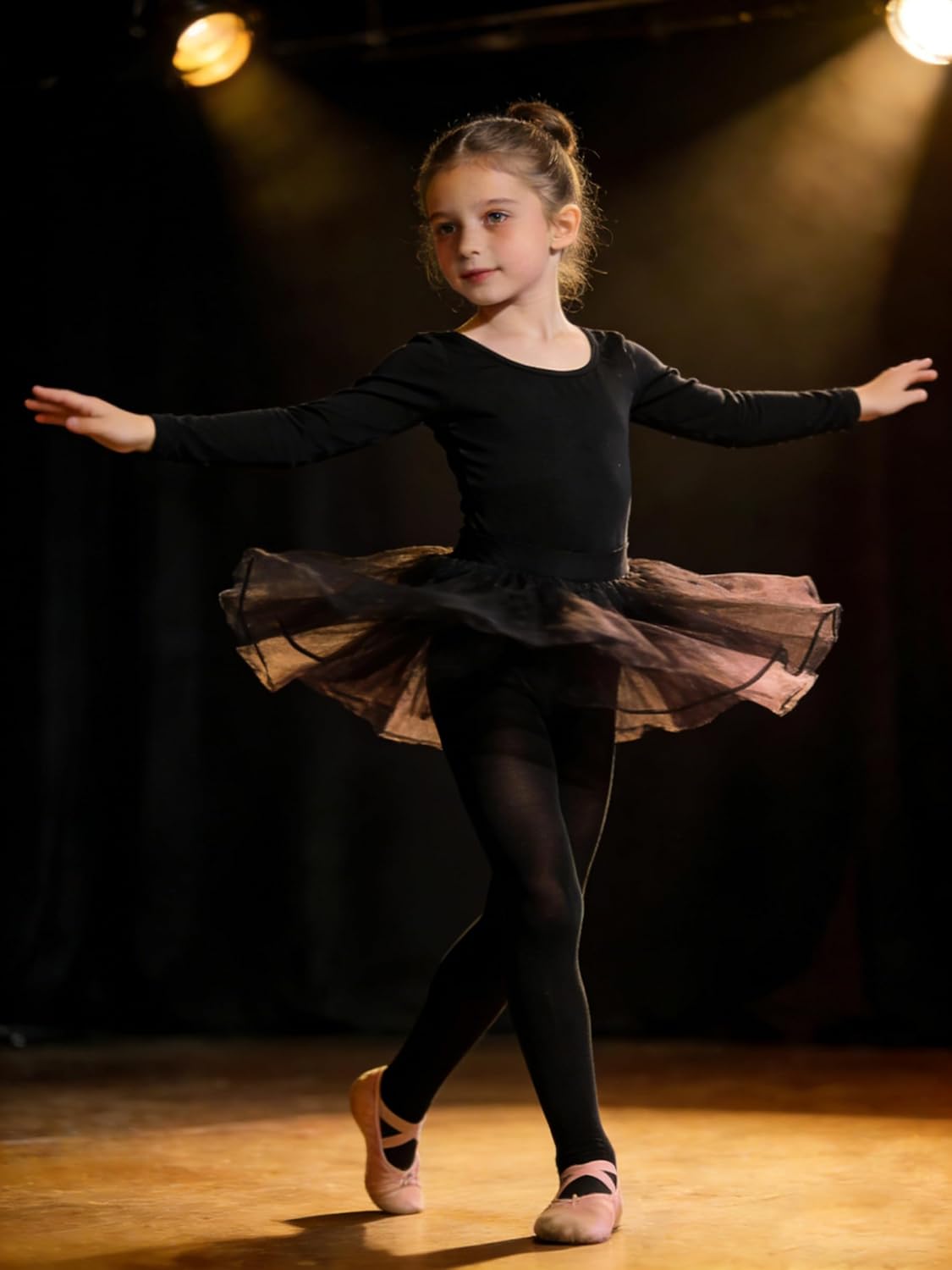 LOLANTA Girls Dance Tights Anti-slip Footed Super Soft Stockings for Kids Stretchy Ballet School Student Pantyhose - Image 3