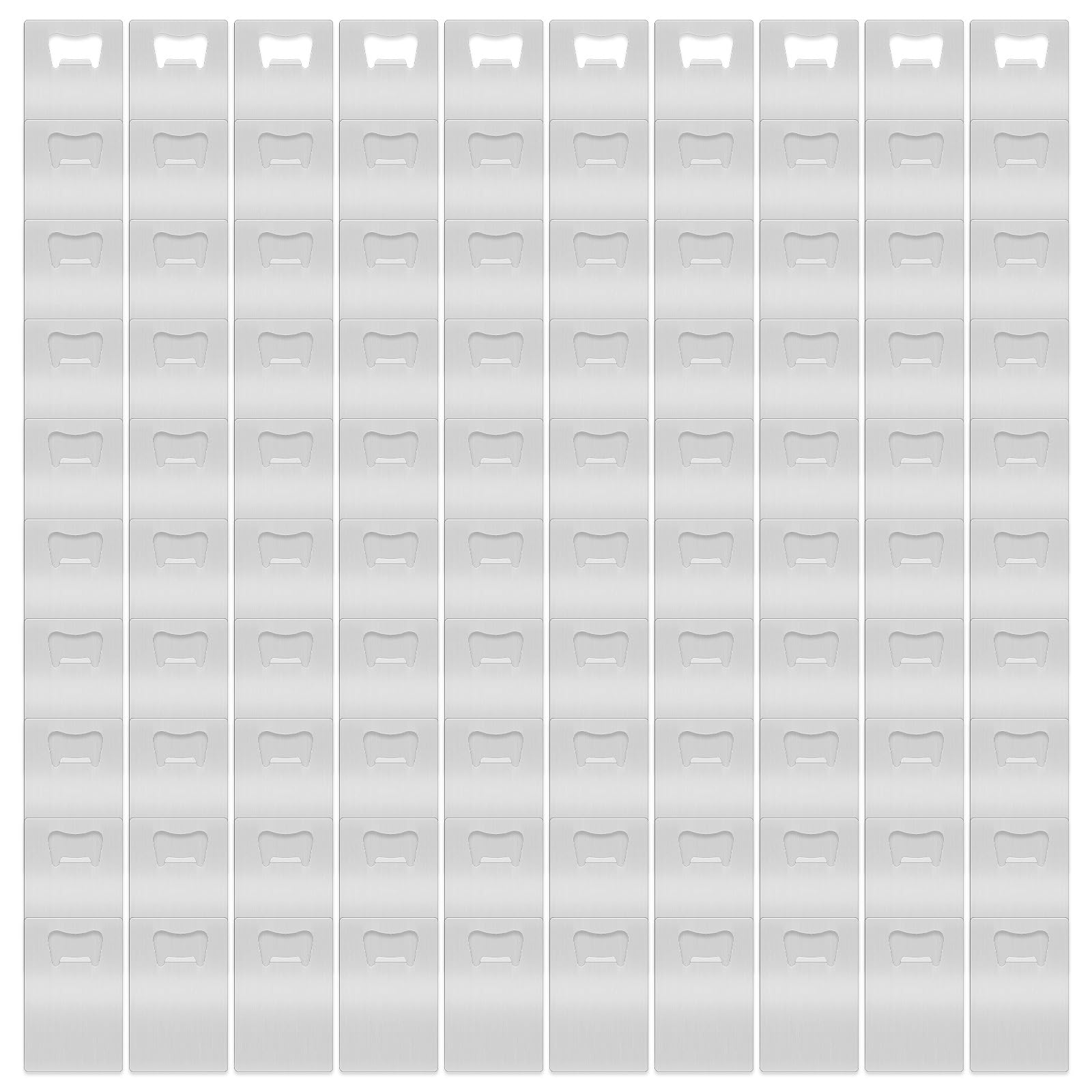 Confezione da 100 apribottiglie a forma di carta di credito, in metallo, per birra, poker, carte da gioco, apribottiglie fai da te, per feste, bomboniere, testimoni dello sposo, regalo per damigella