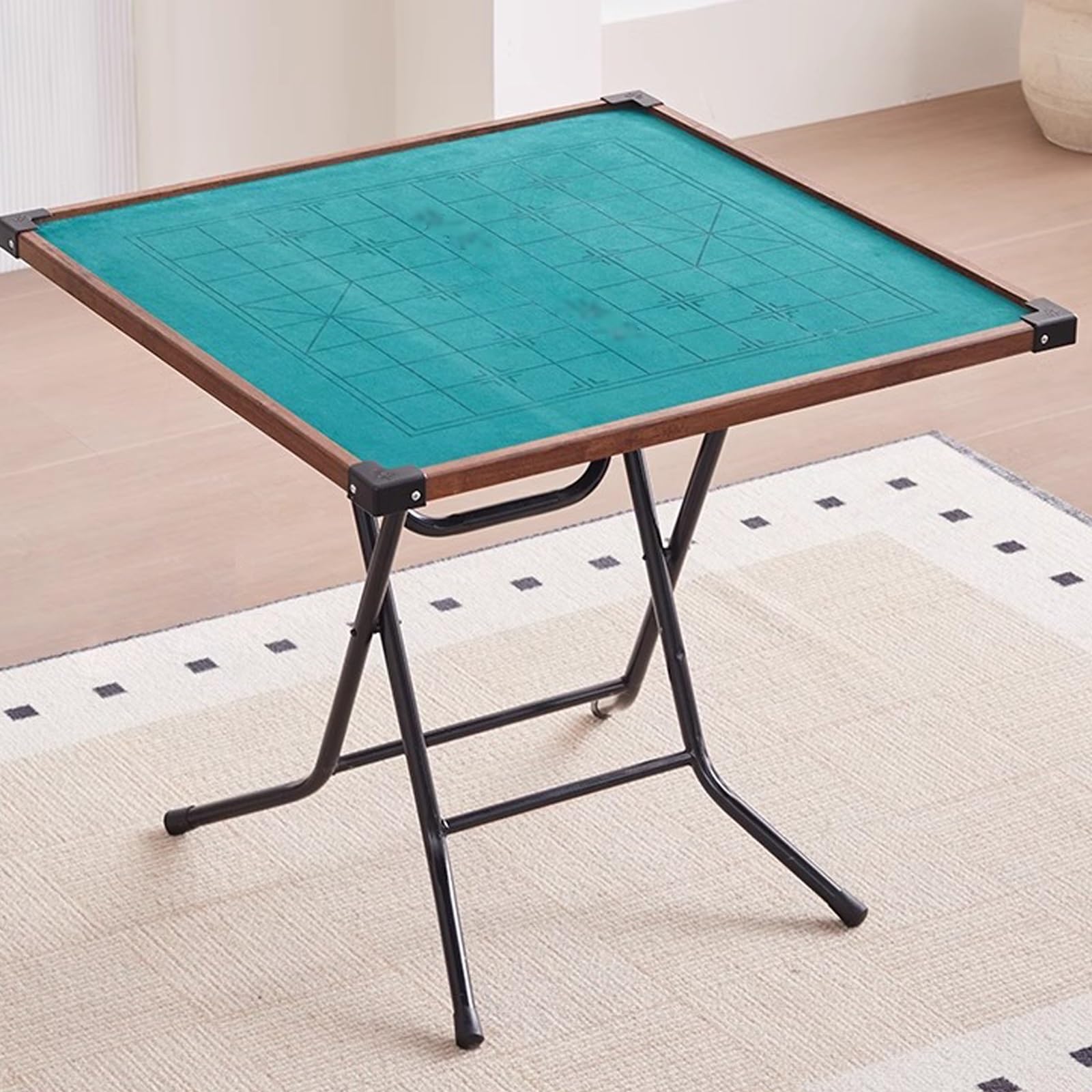Składany stół mahjong - solidny stół karciany do mahjonga i gier planszowych - bardzo mocna konstrukcja nośna, odporna na zużycie, wysokość 75 cm
