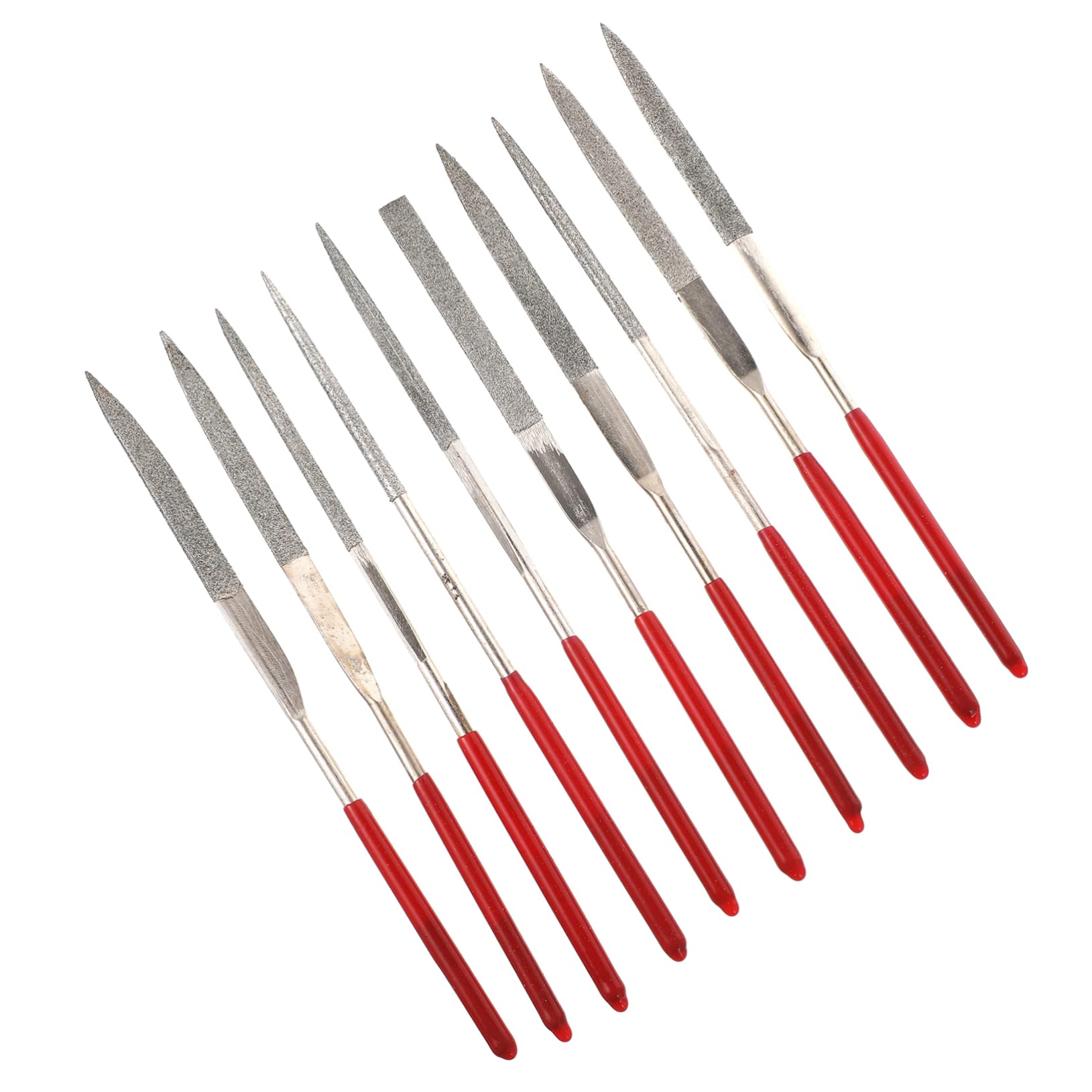 IWOWHERO 10pcs Precision File Suits Eyewear Repair Tool Flat Needle File Eyeglass File Needle Rasp Steel File Tool Mini Needle Files Needle Files Handled Cut File Glasses Silver