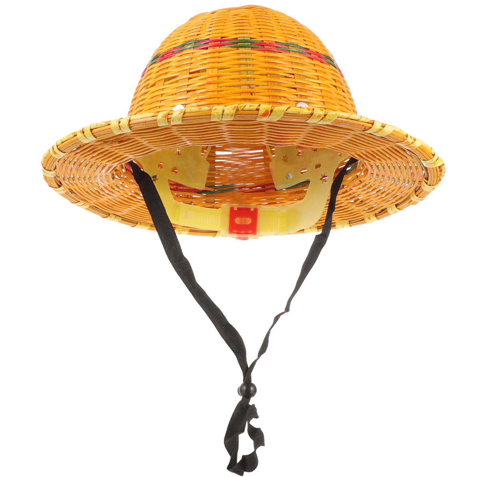 Sicherheits Schutzhelm aus Bambusflechterei mit Sommerstimmung Sonnenschutz Schutzhelm Komfortabel mit Luftzirkulation und Geeignet für Baustellen