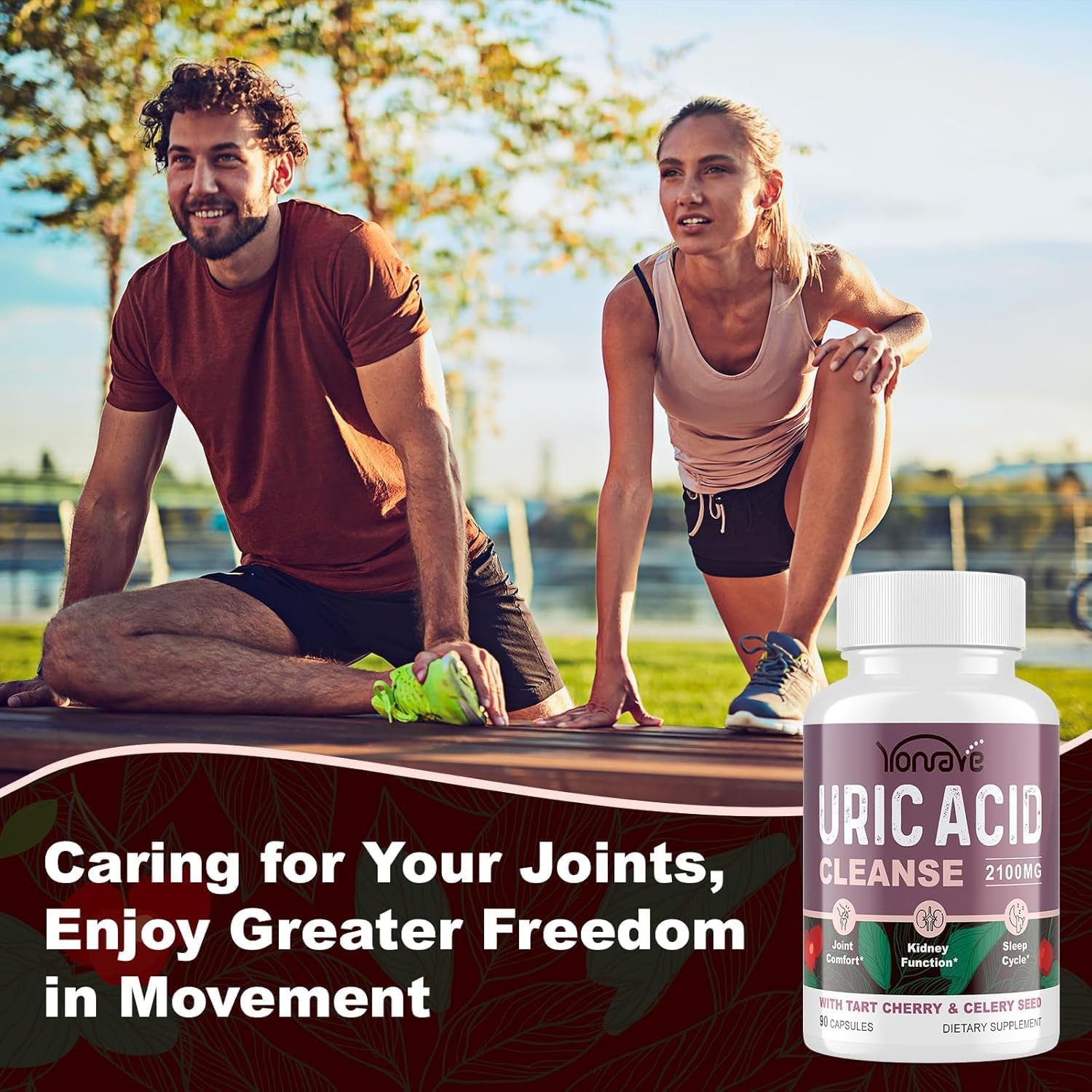 Uric Acid Cleanse & Detox - Tart Cherry Capsules, Celery Seed Uric Acid Supplement – Kidney, Joint and Sleep – 90 Veggie Capsules(1 Bottle) - Image 6