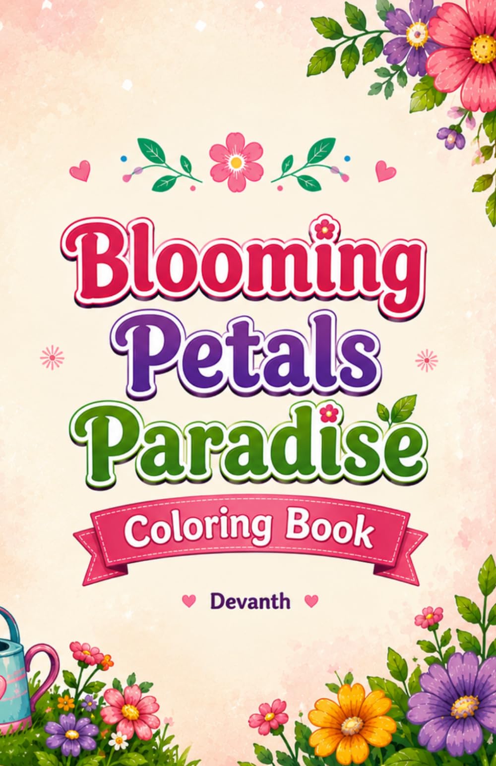 Blooming Petals Paradise: A Creative Floral Coloring Adventure for All Ages | Stress Relief Flower Coloring Book | Bold and Easy Floral Designs for Relaxation